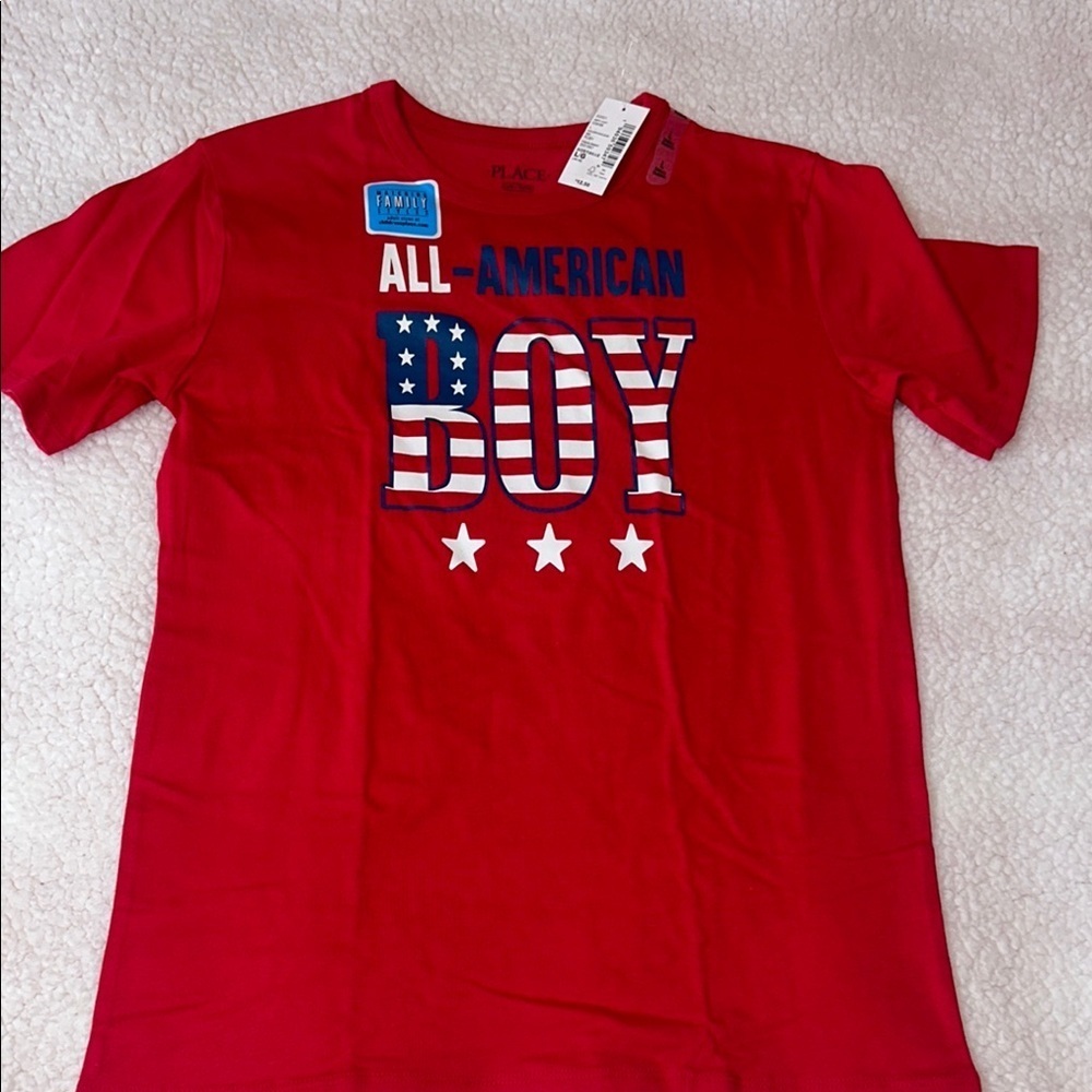 The Children's Place Red Patriotic Short Sleeve Tee